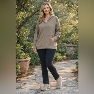 Cozy Tan Jones New York Sport Pullover Hoodie Sz 2X NWT Cottagecore Normcore